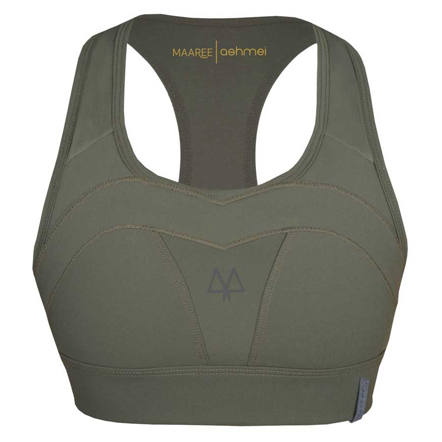 MAAREE and ashmei fern green sports bra for cycling